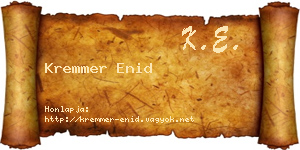 Kremmer Enid névjegykártya